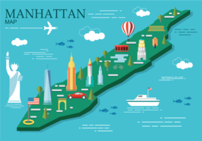 Manhattan-Karte Vektor-Illustration vektor