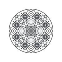 monochrome geometrische Mandala dünne Linie Vektor-Illustration vektor