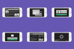 Webvorlagenformular auf dem Smartphone vektor