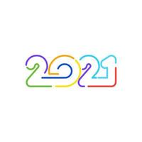 2021 ny år ikon vektor illustration