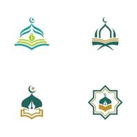 Vektor-Icon-Design der islamischen Schule vektor