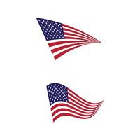 Flagge amerikanische Vektor-Symbol-Illustration vektor