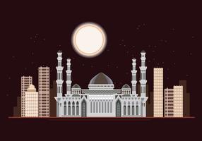 Hazrat Sultan moskén på natten vektor