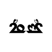 2023 logotyp vektor ikon, Lycklig ny år vektor mall