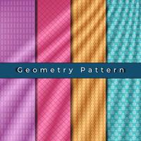 färgrik geometri mönster design uppsättning. perfekt för bakgrunder och tapet mönster. vektor