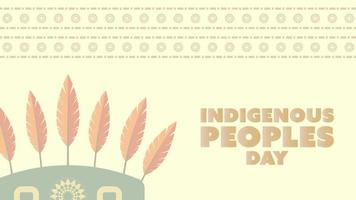 Monat des Erbes der amerikanischen Ureinwohner. hintergrunddesign mit federverzierungen, die gebürtige indianer in amerika feiern. vektor