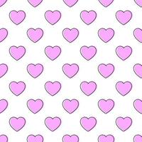 Vektor Musterdesign aus rosa Herzen. perfekt für postkarten, webseiten, textilien