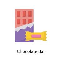 choklad bar vektor platt ikon design illustration. kärlek symbol på vit bakgrund eps 10 fil