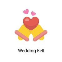 bröllop klocka vektor platt ikon design illustration. kärlek symbol på vit bakgrund eps 10 fil