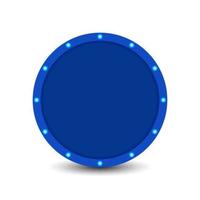vektor realistisk cirkel neon blå anslagstavla för dekoration social media baner