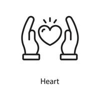 Herzvektor gefüllte Ikonendesignillustration. Liebessymbol auf weißem Hintergrund eps 10-Datei vektor