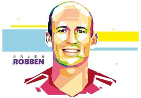 Arjen Robben WPAP Porträt, Vektor