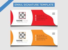 E-Mail-Signatur-Business-Design-Vorlage vektor