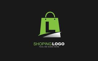 l logotyp onlinebutik för branding företag. väska mall vektor illustration för din varumärke.