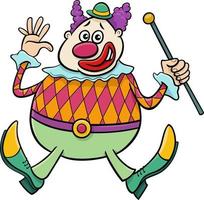 Cartoon-Zirkus-Clown-Comedian-Comic-Figur vektor