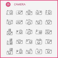 handgezeichnetes kamerasymbol für webdruck und mobiles uxui-kit wie kamera digitale dslr-fotografie kamera digitale dslr-fotografie piktogrammpaketvektor vektor