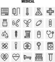 Symbolpaket für medizinische Linien für Designer und Entwickler Ikonen des Gesundheitswesens medizinischer Verbandbruch gebrochenes Herz medizinischer Vektor