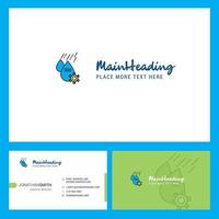 Water Control Logo Design mit Slogan vorne und hinten Visitenkarte Vorlage Vektor kreatives Design