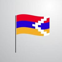 nagorno karabakh republik vinka flagga vektor