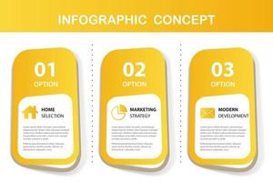 gelbe Infografik Präsentation vektor