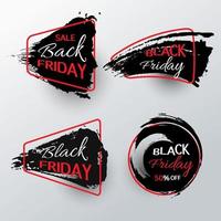 svart fredag akvarell försäljning banners vektor