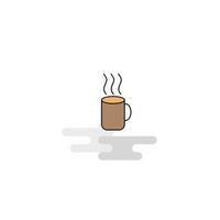 flacher Kaffee-Icon-Vektor vektor