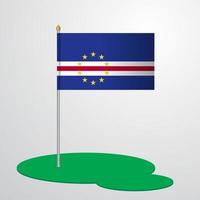 cape verde flagga Pol vektor