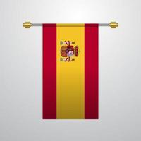Spanien hängande flagga vektor