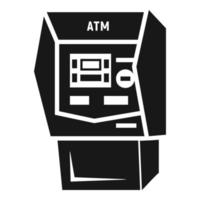 Bank Bankomat ikon, enkel stil vektor