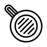 Mahlzeit Bratpfanne Symbol, Outline-Stil vektor