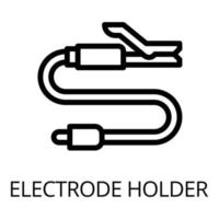 Symbol für Elektrodenhalter, Umrissstil vektor