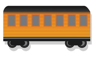 gammal passagerare vagn ikon, tecknad serie stil vektor