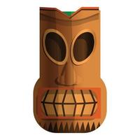 Holz Indianer-Idol-Symbol, Cartoon-Stil vektor