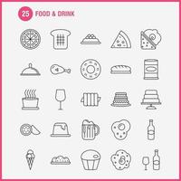 Symbol für die Linie von Speisen und Getränken für Webdruck und mobiles Uxui-Kit wie Kiwi-Essen, Essen, Bäckerei, Brot, Lebensmittel, Kuchen, Medien, Piktogramm-Paketvektor vektor