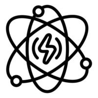 Energieatom-Symbol, Umrissstil vektor