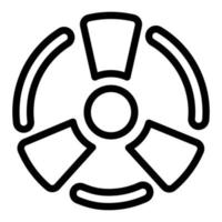 atom- energi ikon, översikt stil vektor