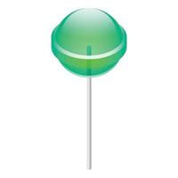 grünes Lollipop-Symbol, isometrischer Stil vektor