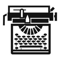 klassische ikone der schreibmaschine, einfacher stil vektor
