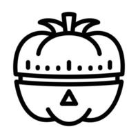 Gemüse-Küche-Timer-Symbol, Umriss-Stil vektor