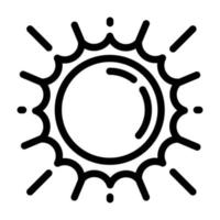 Weltraum-Sonnensymbol, Umrissstil vektor