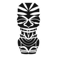 Hawaii-Holz-Idol-Ikone, einfacher Stil vektor