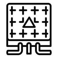 Symbol für elektrische Kommutatorbox, Umrissstil vektor