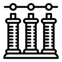 Elektrokommutator-Symbol, Umrissstil vektor