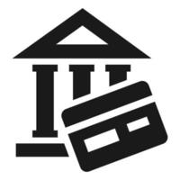 Kreditkarten-Bank-Symbol, einfachen Stil vektor