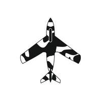 Flugzeugsymbol der Luftwaffe, einfacher Stil vektor