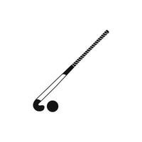 Stick für Feldhockey und Ballsymbol vektor