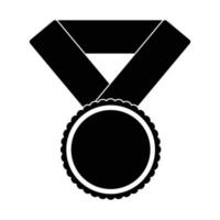 Medaille schwarzes einfaches Symbol vektor