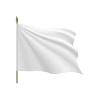 weiße Fahne weht im Wind vektor