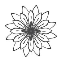 Symbol für Medizinblumenpflanze, einfacher Stil vektor