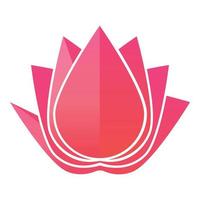 Lotus-Pflanze-Symbol, Cartoon-Stil vektor